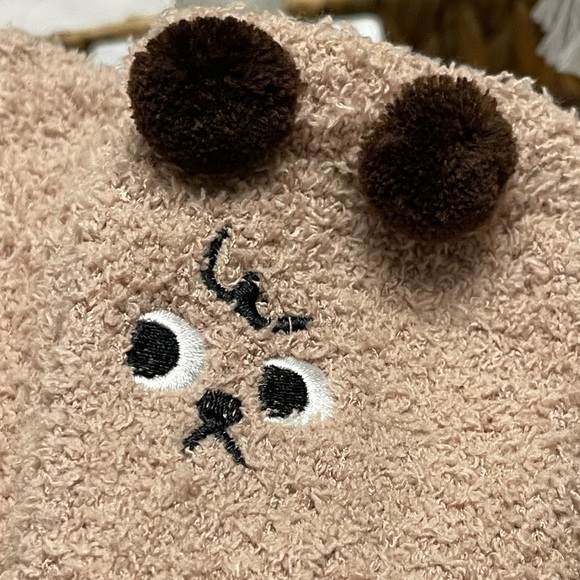 Cartoon Fuzzy High Knee Socks In Brown - Picture 5 of 5